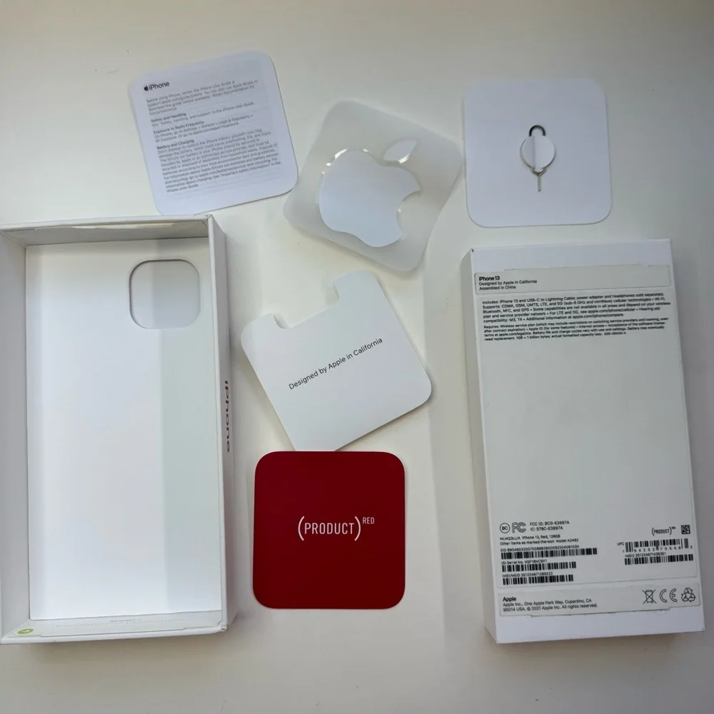 Apple iPhone 13 Red Original Retail Box 12gb BOX ONLY
